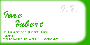 imre hubert business card